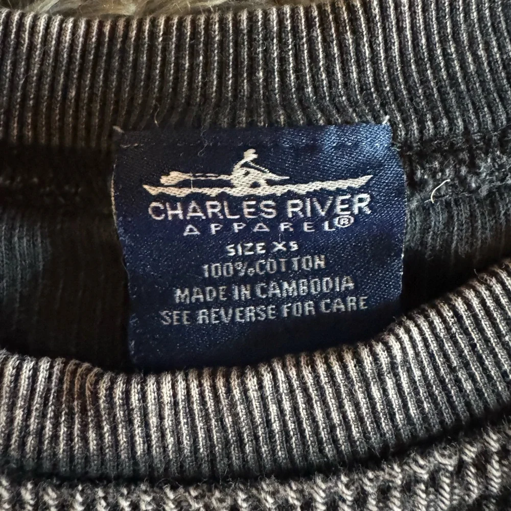 Charles River Unisex Vintage 90s Paramount Long Sleeve Crewneck Sweater Size XS - Picture 4 of 6